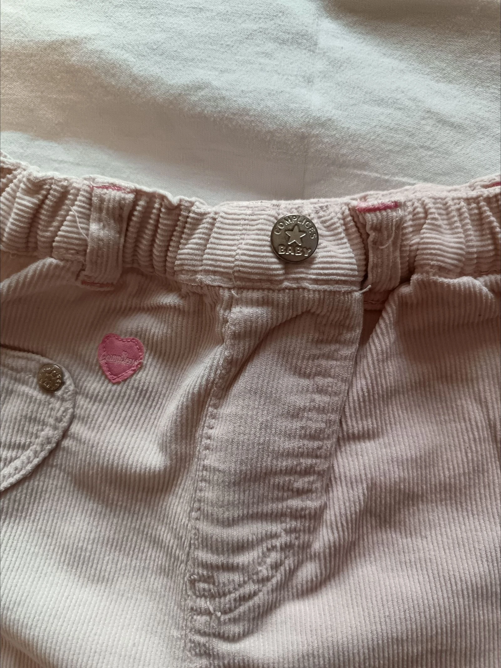 Calça de veludo cotelê rosa Complices Baby – photo 5